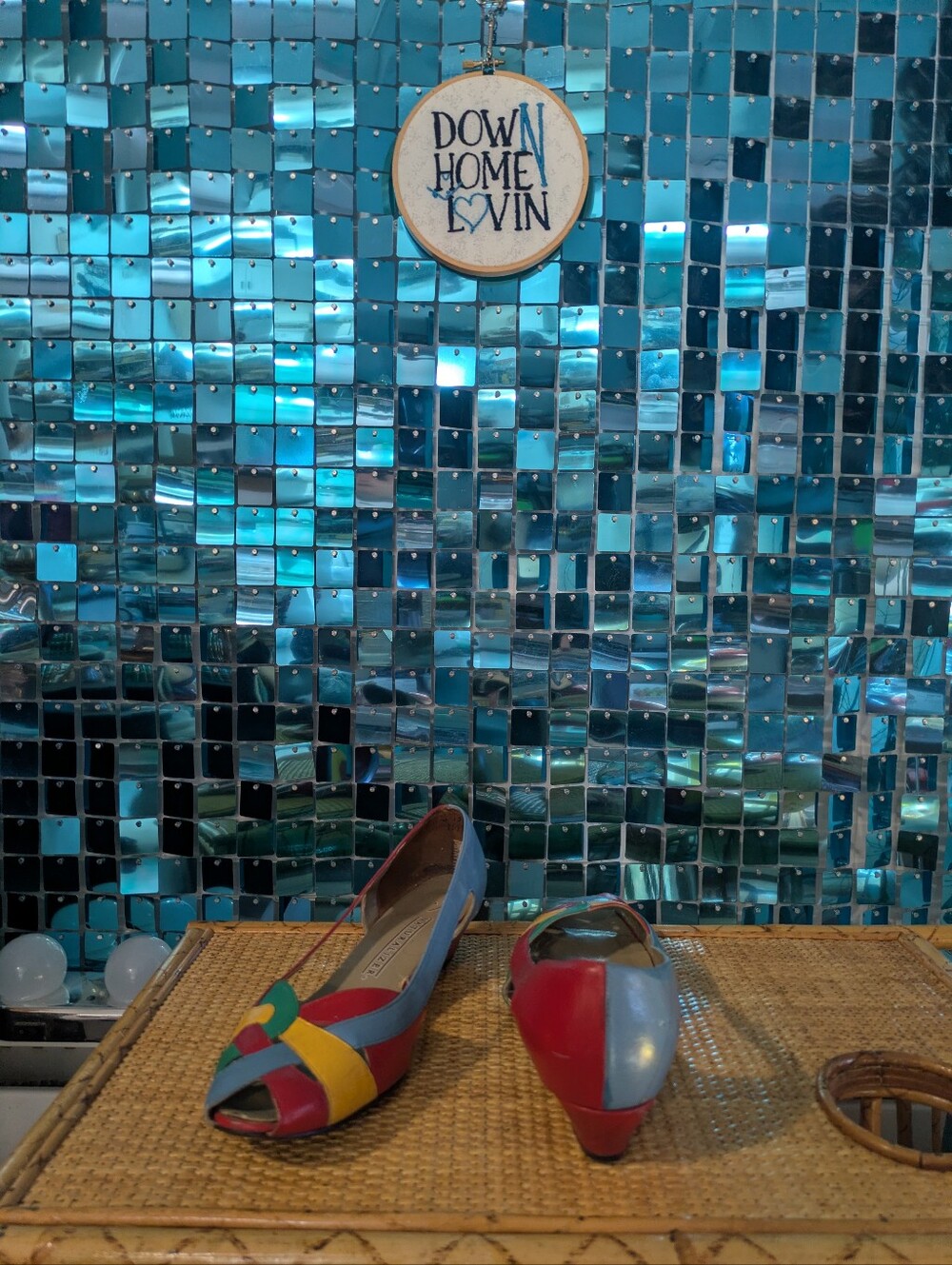 Vintage 1980s Colour Block Sandals